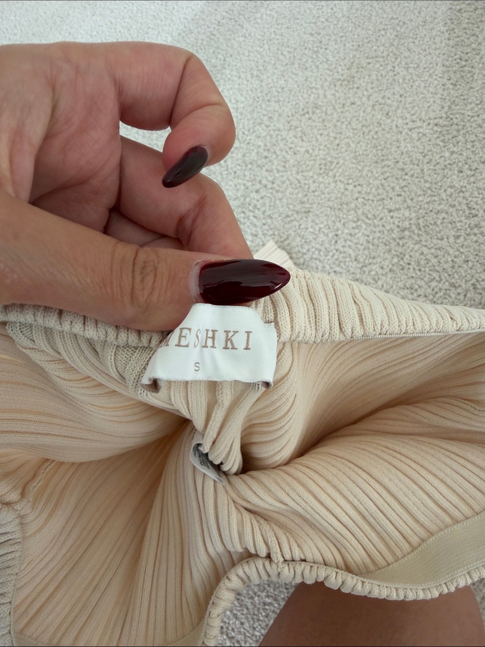 Meshki Ribbed set in Cream - Picture 5 of 5